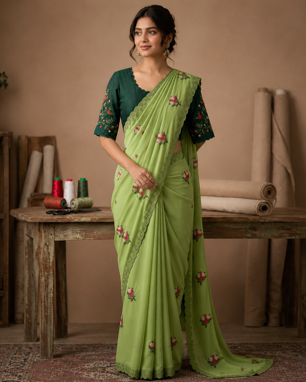 Naarira DHURANDHAR~2 Georgette Designer Sarees