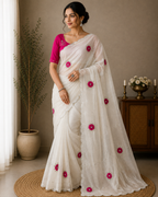 Naarira Dull Moss Designer Sarees