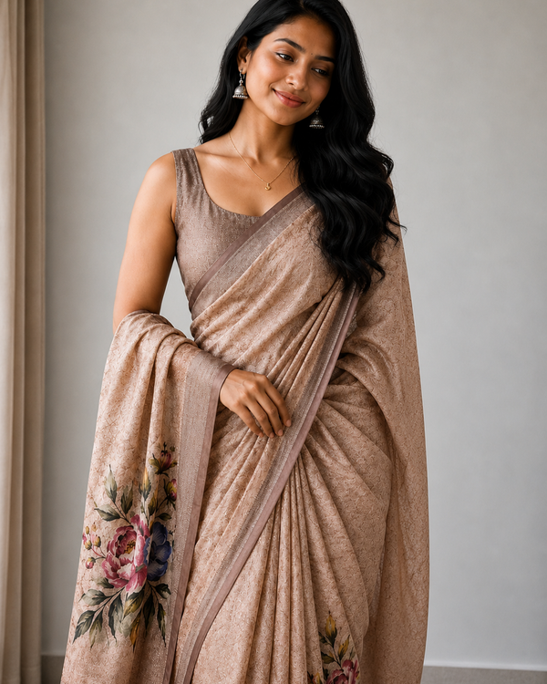 Naarira Chanderi Cotton Saree for Women - alternate view