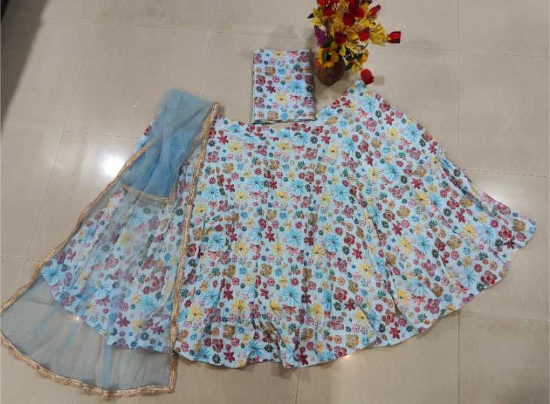 Naarira Muslin Silk Traditional Lehenga