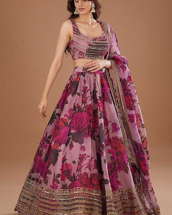 Naarira Organza Embroidered Lehenga