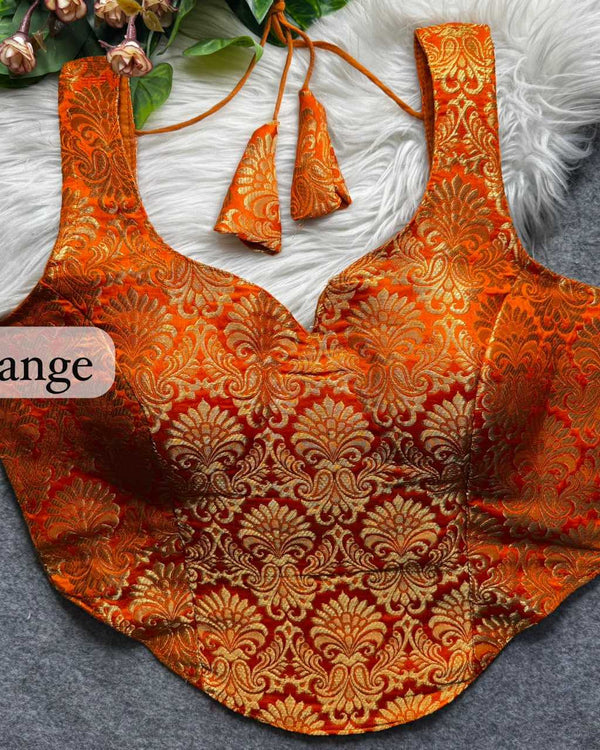 Naarira Banarasi Cotton Designer Blouse - alternate view