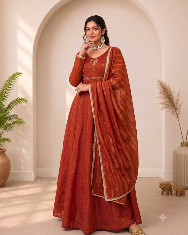 Naarira 35 Vichitra Silk Party Gown - alternate view