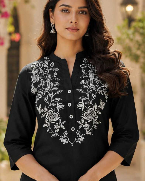 Naarira KESH121 PALA Rayon Embroidered Kurtis - alternate view