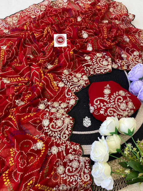 Naarira Aaradhitaa Georgette Georgette Sarees