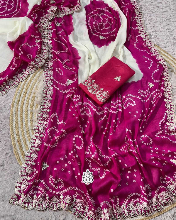 Naarira Ahilyaa Georgette Designer Sarees
