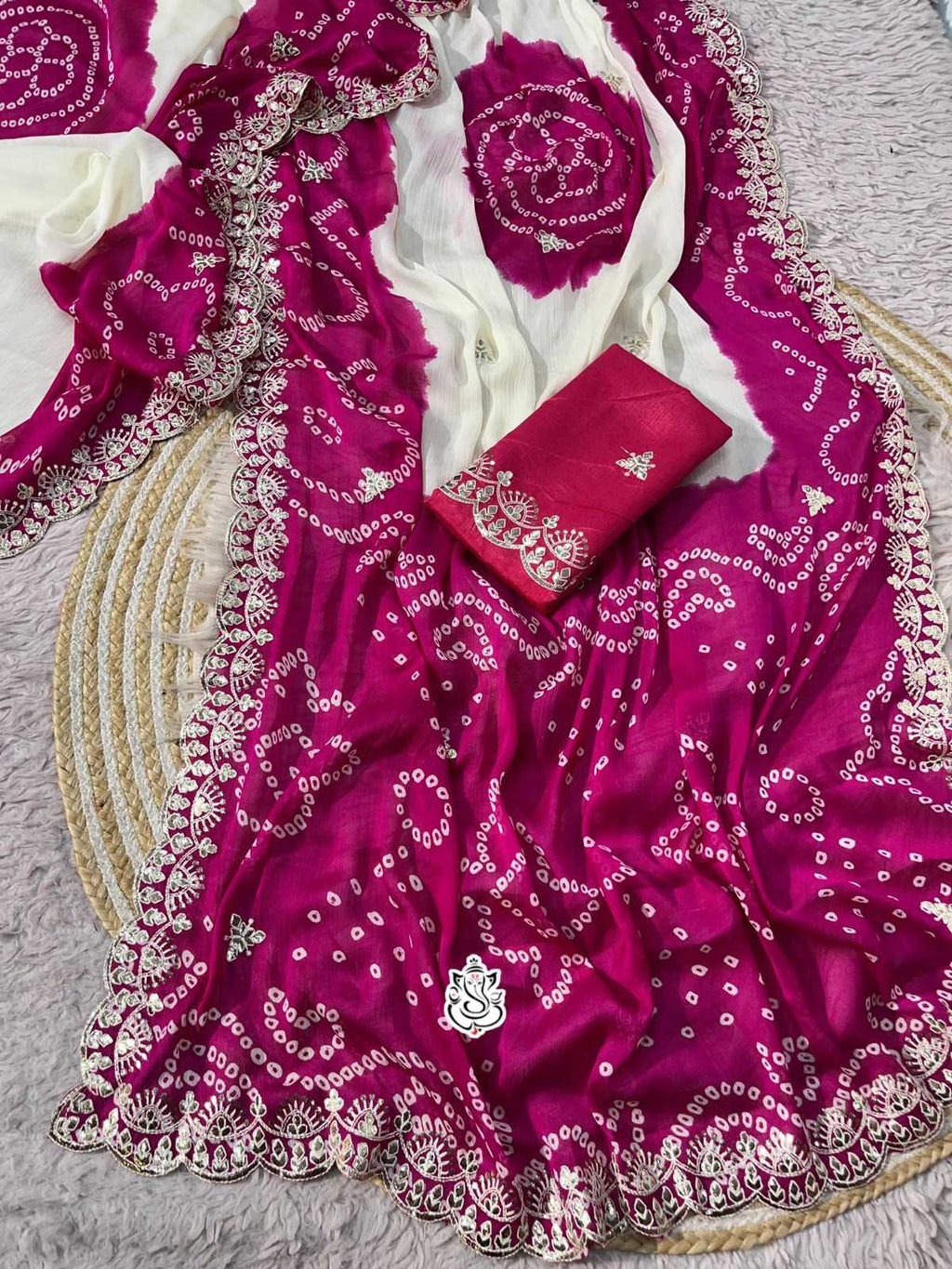 Naarira Ahilyaa Georgette Designer Sarees