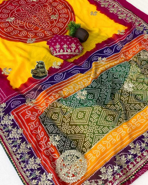 Naarira Anamika Georgette Designer Sarees - alternate view