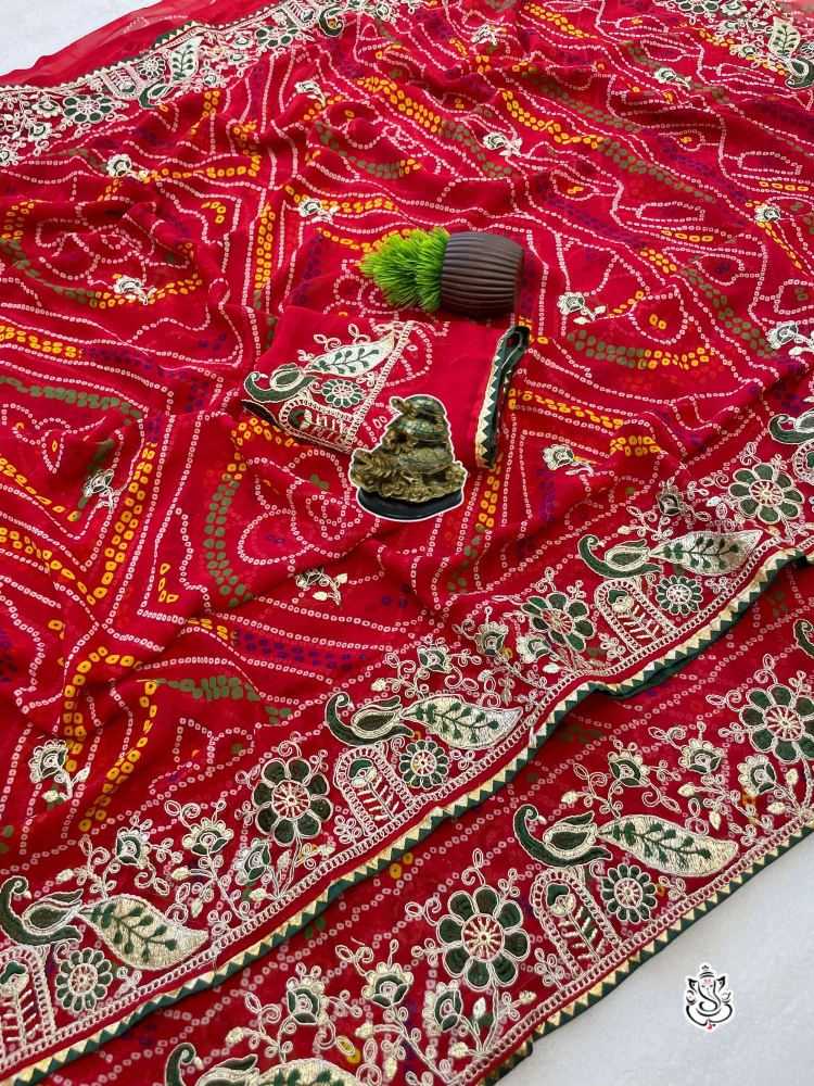 Naarira Aradhika Georgette Saree