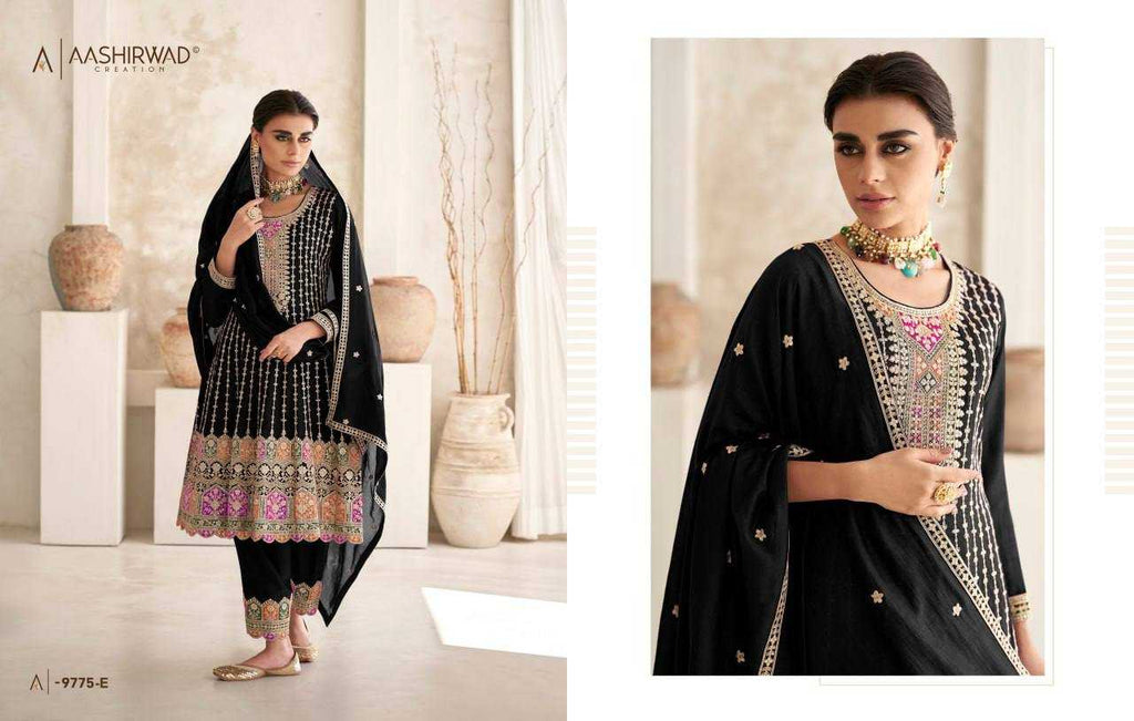Naarira Chinon Embroidery Suit