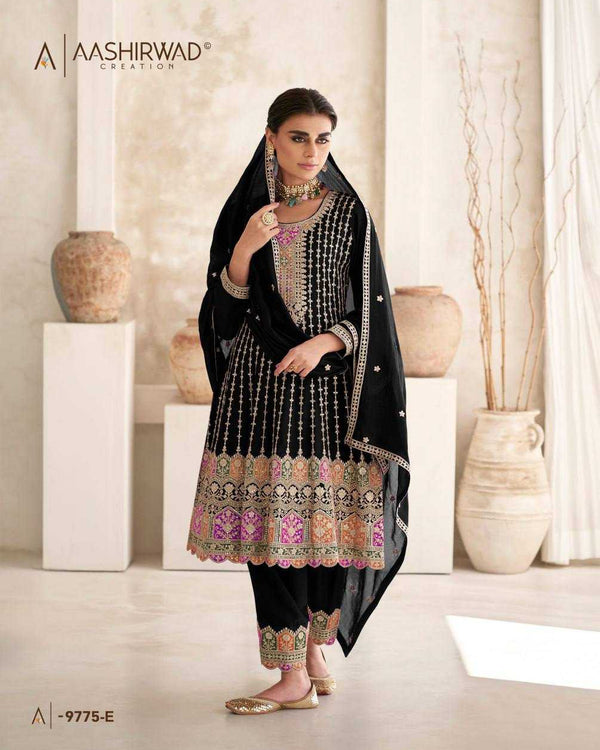 Naarira Chinon Embroidery Suit