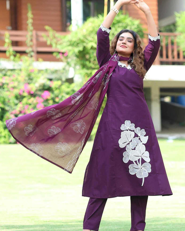 Naarira Cotton Flower Designer Kurtis