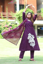 Naarira Cotton Flower Designer Kurtis
