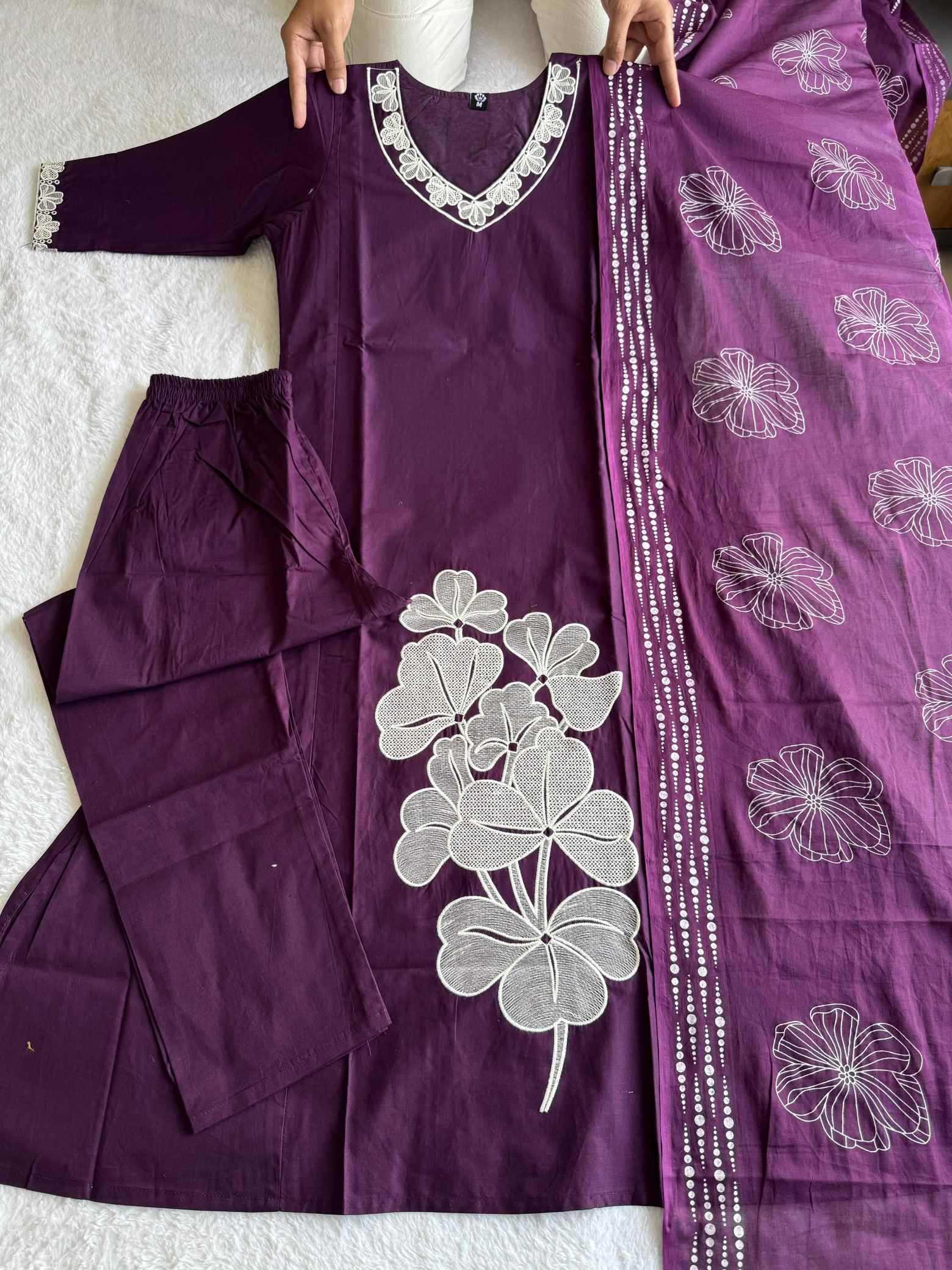 Naarira Cotton Flower Designer Kurtis