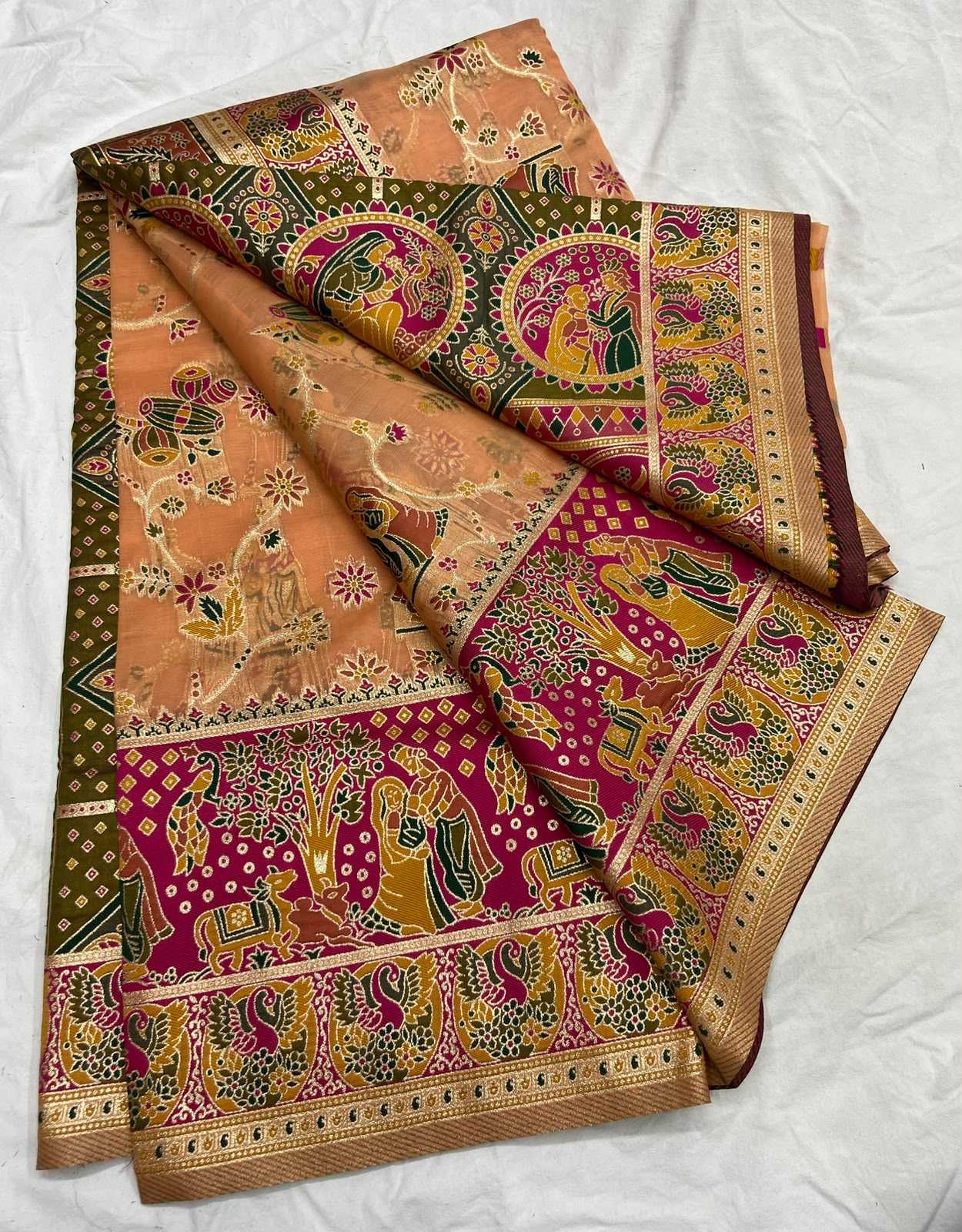 Naarira Aakritiya Organza Designer Sarees