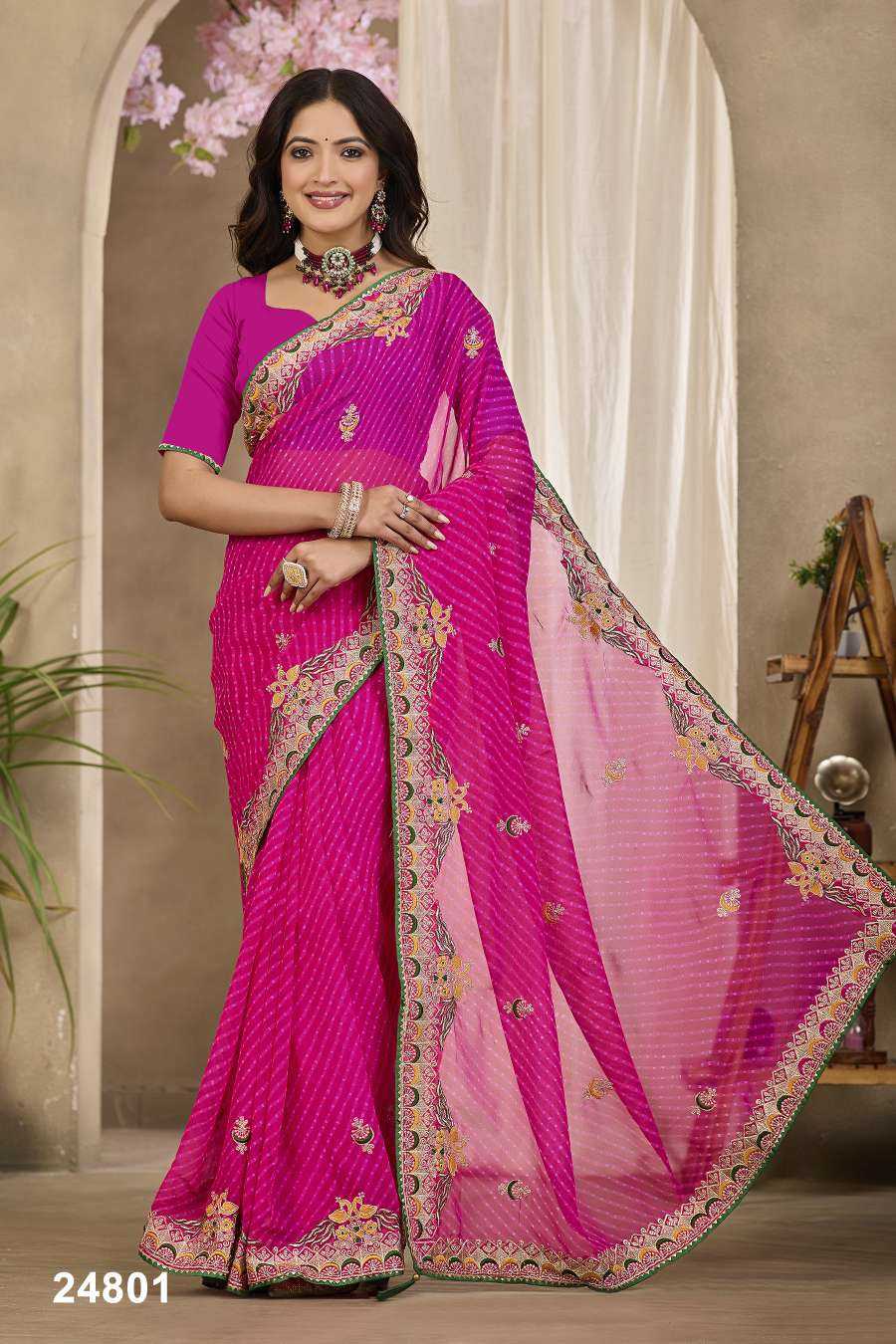 Naarira KESH140 Alvira Shimmer Silk Designer Sarees