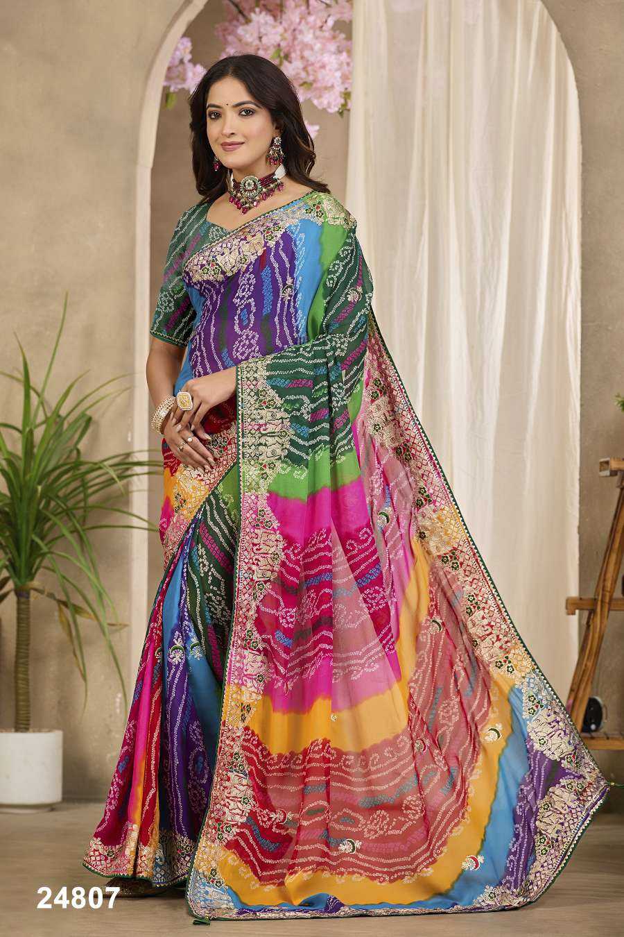 Naarira KESH140 Alvira Shimmer Silk Designer Sarees