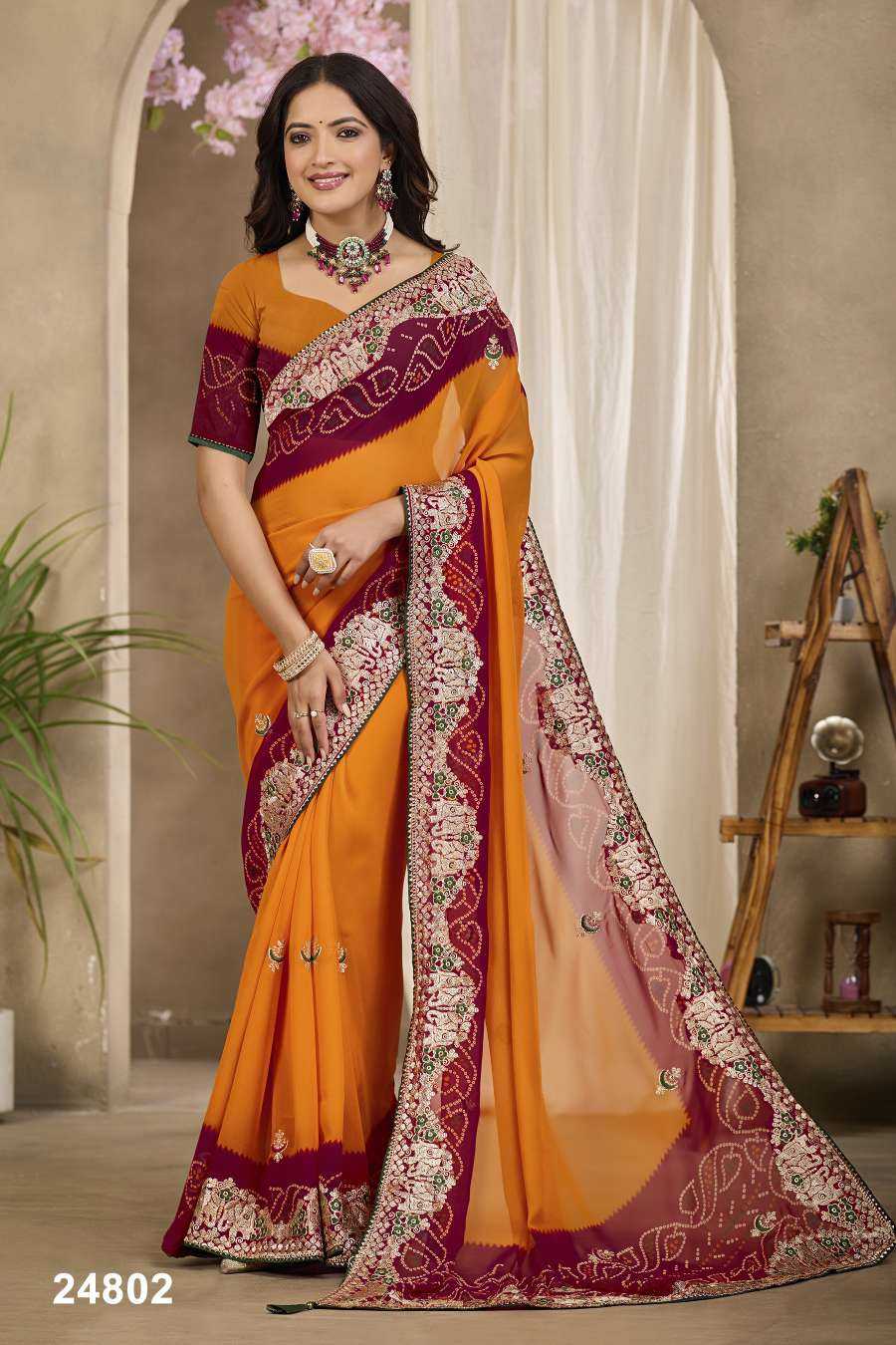 Naarira KESH140 Alvira Shimmer Silk Designer Sarees