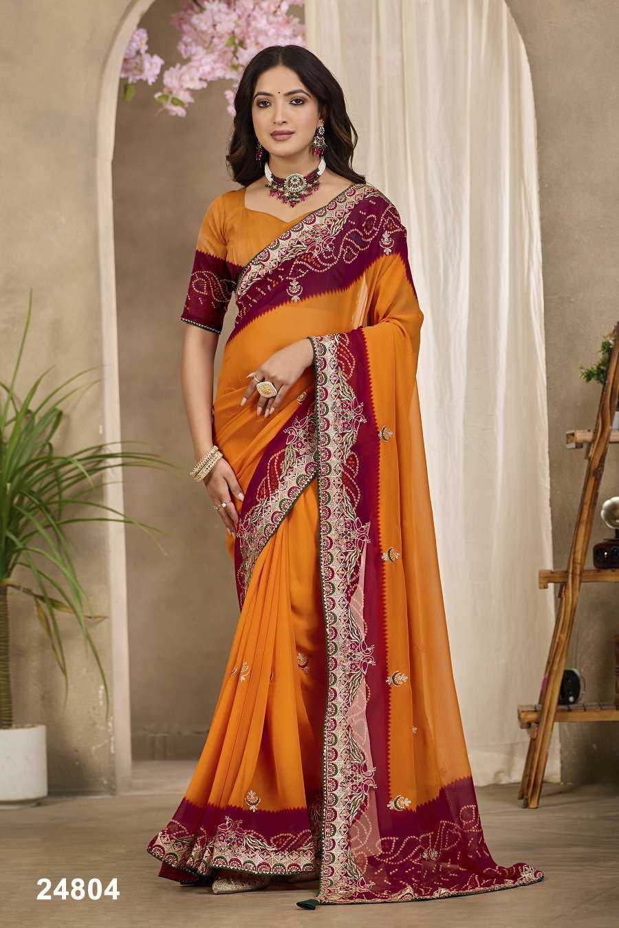 Naarira KESH140 Alvira Shimmer Silk Designer Sarees