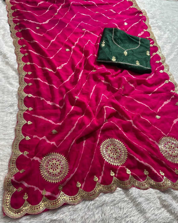 Naarira KESH140 Anandi Georgette Printed Sarees - alternate view