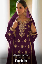Naarira FARIDA Chinon Embroidery Suits