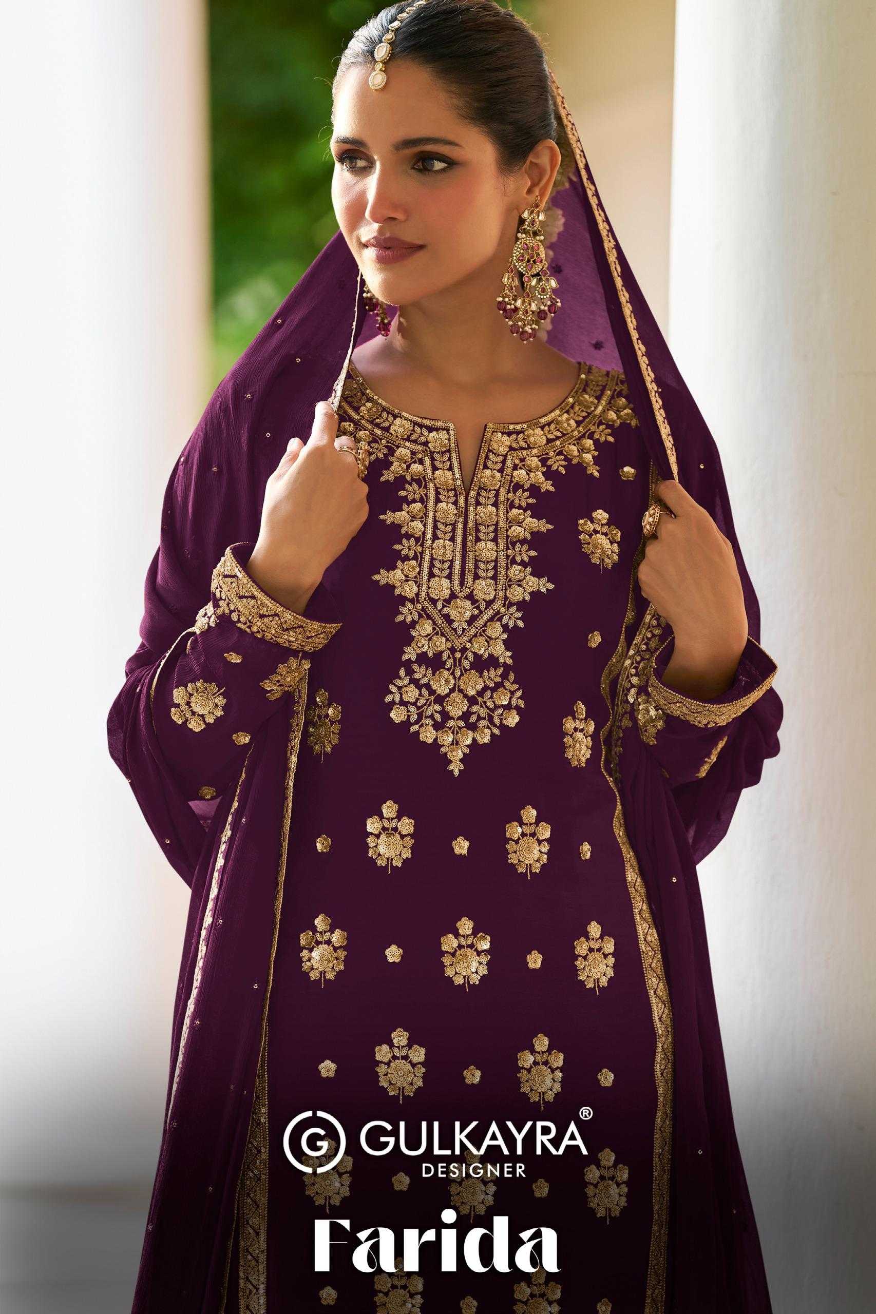 Naarira FARIDA Chinon Embroidery Suits