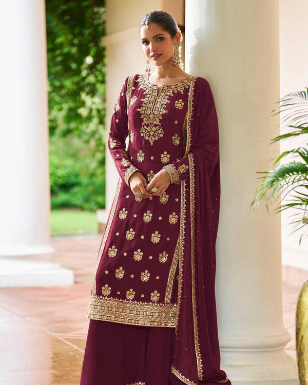 Naarira FARIDA Chinon Embroidery Suits