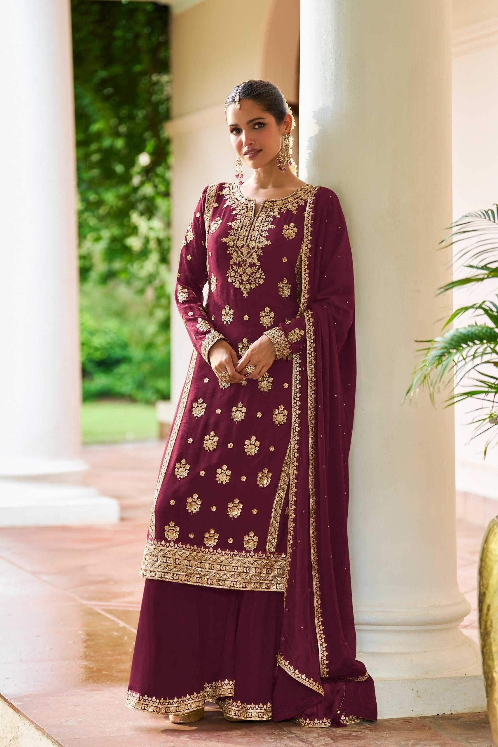 Naarira FARIDA Chinon Embroidery Suits