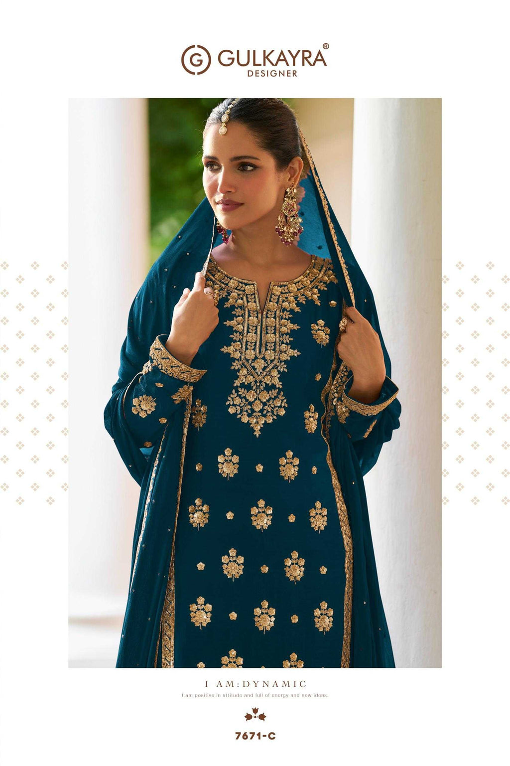 Naarira FARIDA Chinon Embroidery Suits