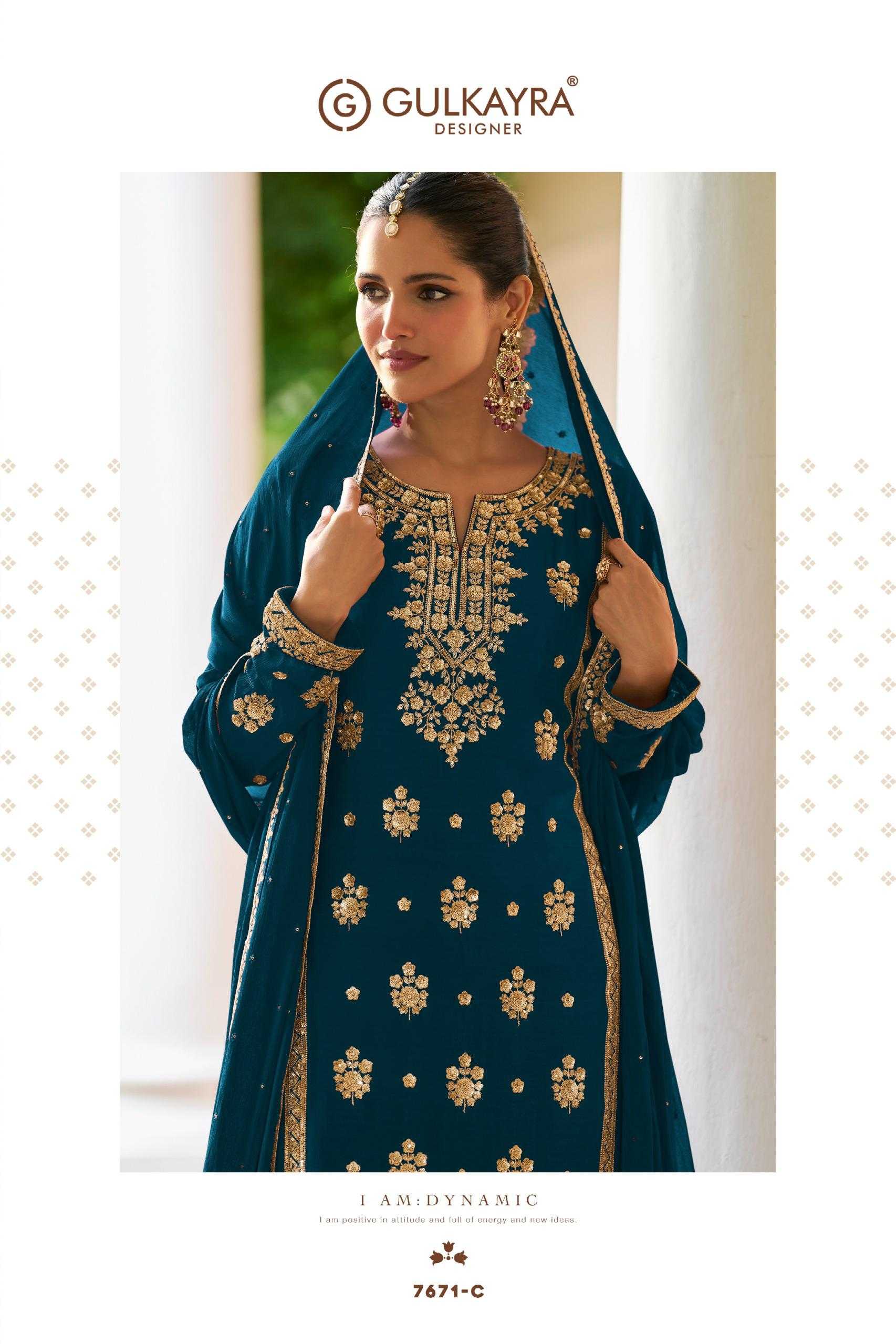 Naarira FARIDA Chinon Embroidery Suits