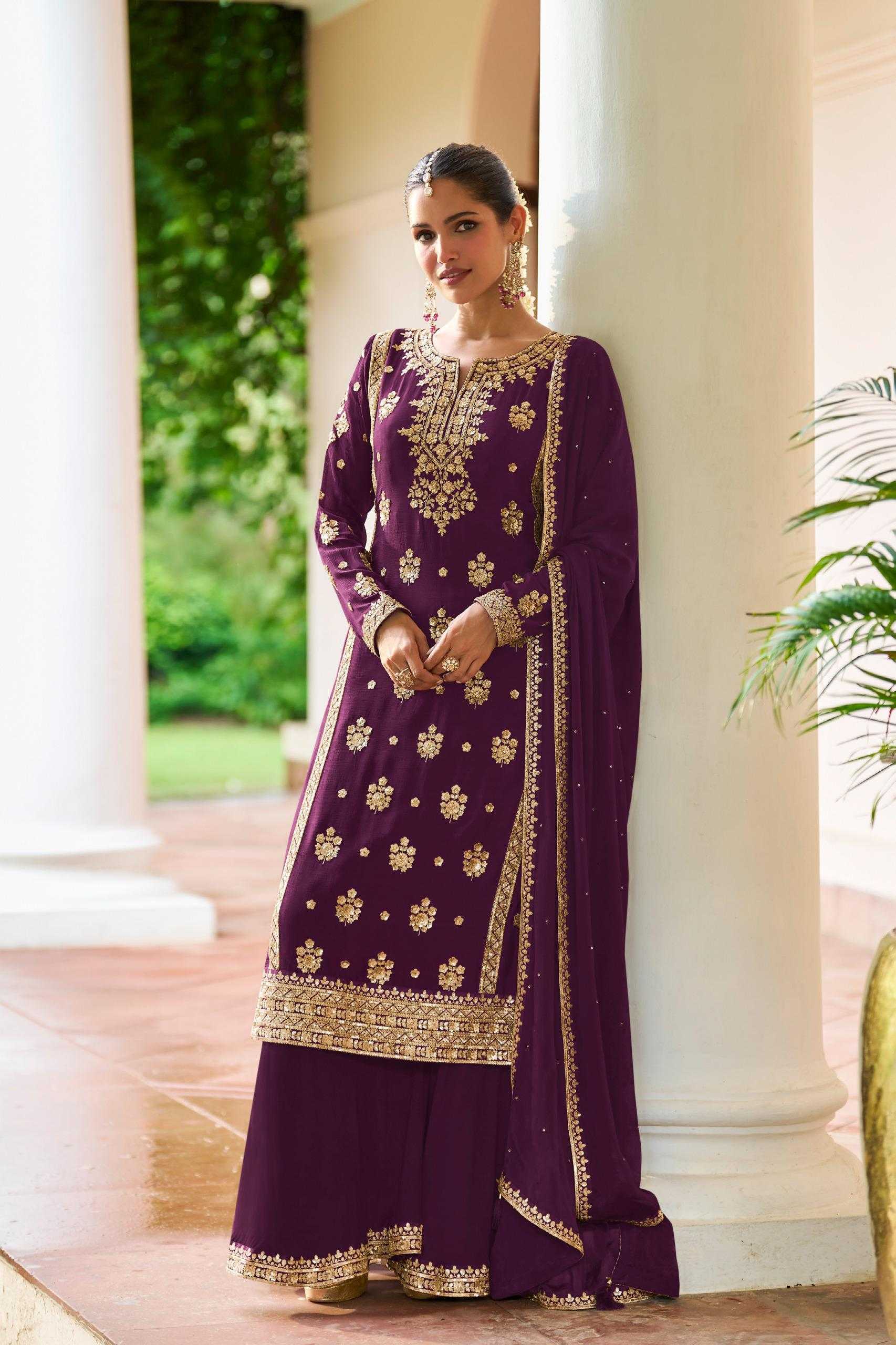 Naarira FARIDA Chinon Embroidery Suits