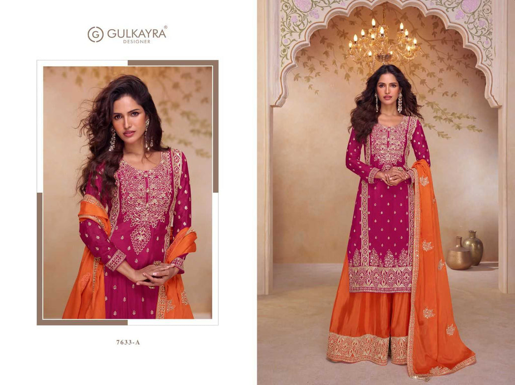 Naarira SHAGUN Chinon Embroidery Suits