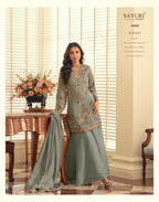 Naarira Shimmer silk Embroidery Suits