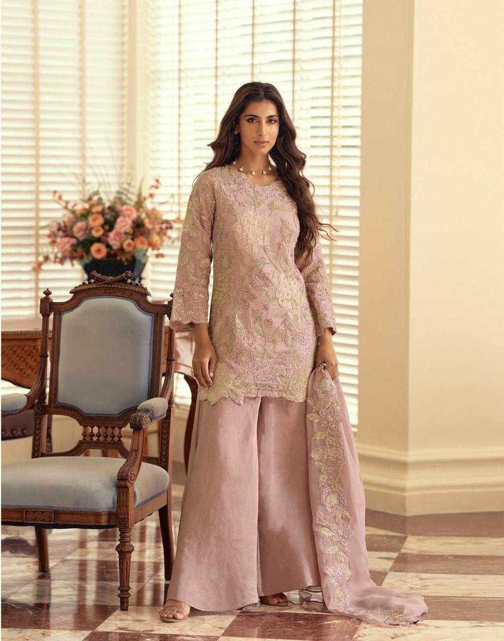 Naarira Shimmer silk Embroidery Suits