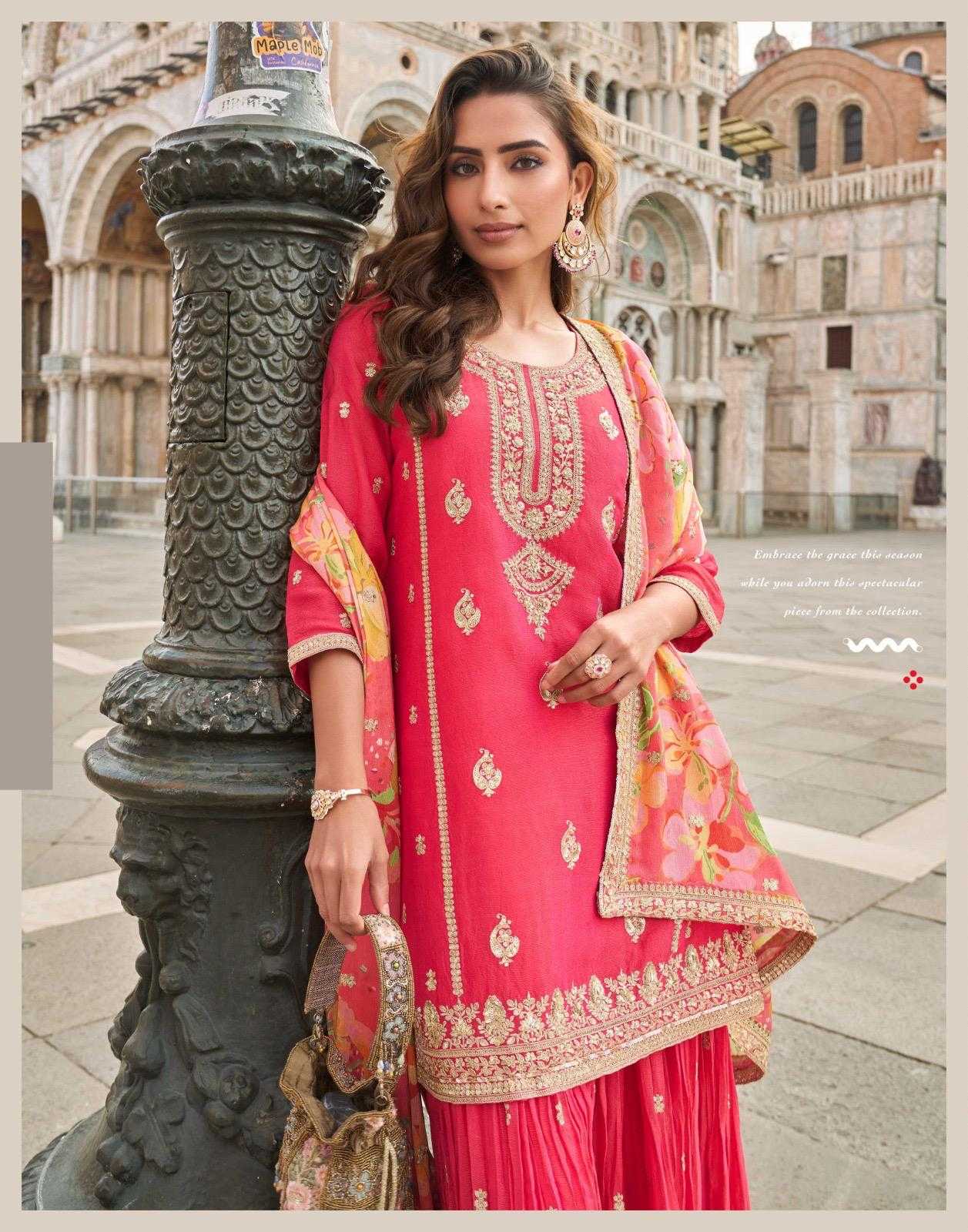 Naarira Shimmer silk Embroidery Suits