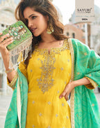 Naarira Shimmer silk Embroidery Suits