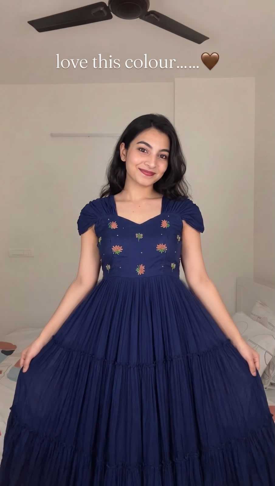 Naarira Pure Mull Mull Cotton Maggam Work Gown