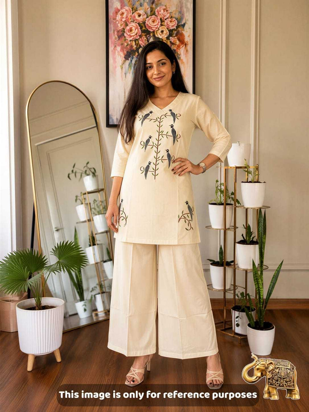 Naarira Avyukta Pure Dobhi Cotton Embroidered Co-ord Set