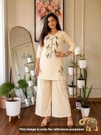 Naarira Avyukta Pure Dobhi Cotton Embroidered Co-ord Set