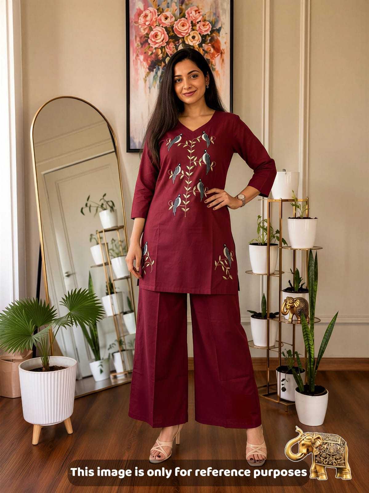 Naarira Avyukta Pure Dobhi Cotton Embroidered Co-ord Set