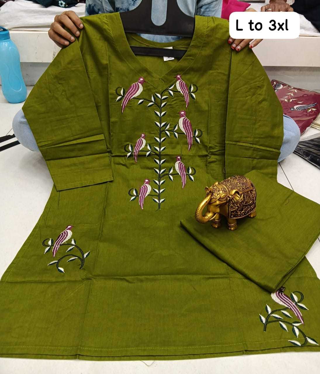 Naarira Avyukta Pure Dobhi Cotton Embroidered Co-ord Set