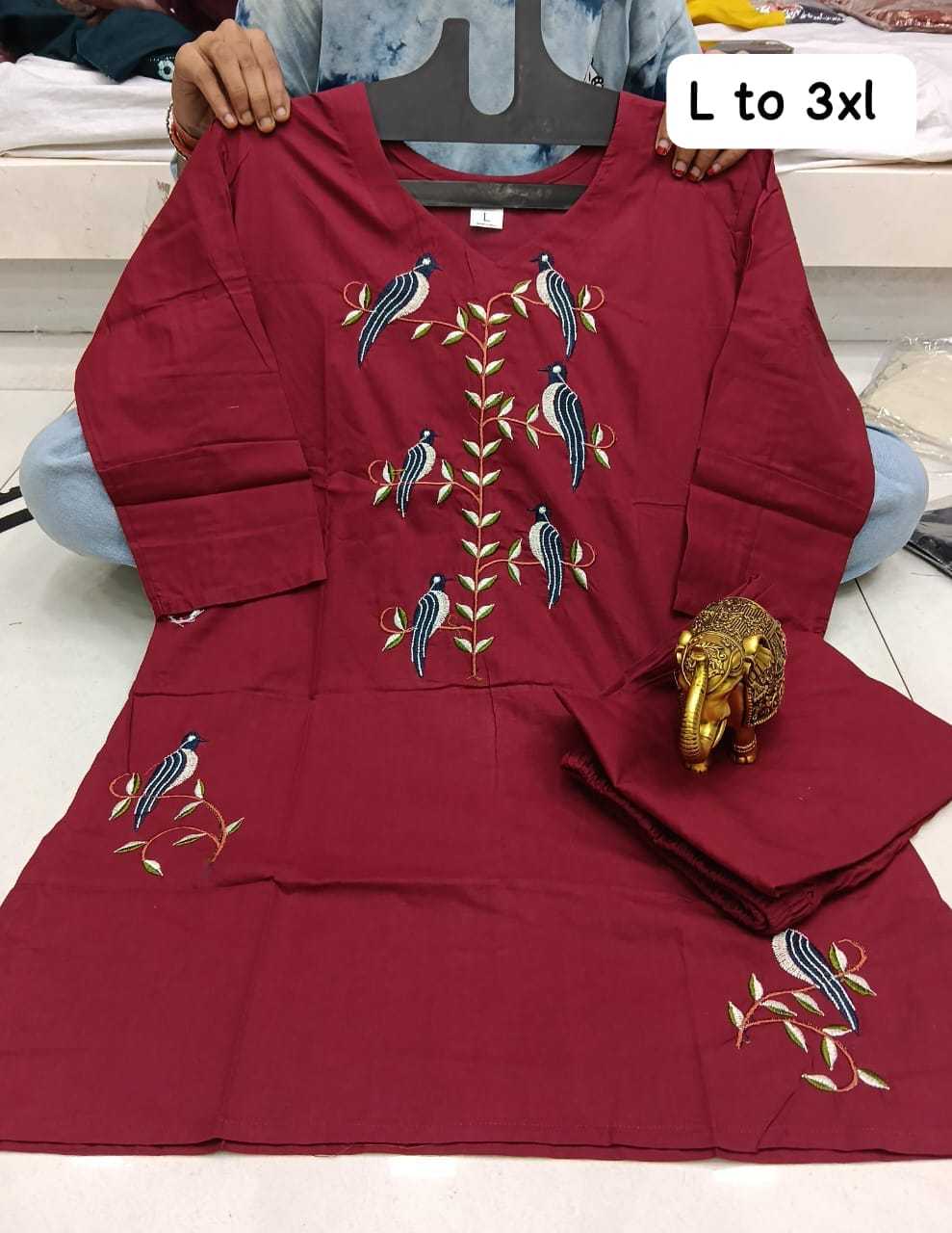 Naarira Avyukta Pure Dobhi Cotton Embroidered Co-ord Set