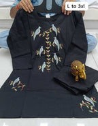 Naarira Avyukta Pure Dobhi Cotton Embroidered Co-ord Set