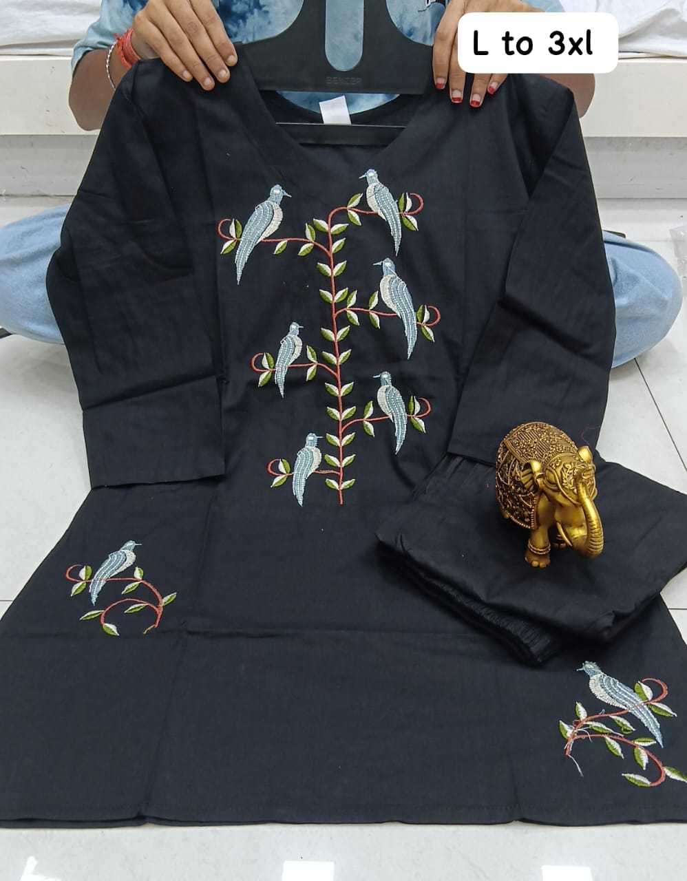 Naarira Avyukta Pure Dobhi Cotton Embroidered Co-ord Set