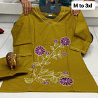 Naarira Jivanshi Pure Dobhi Cotton Embroidered Co-ord Set