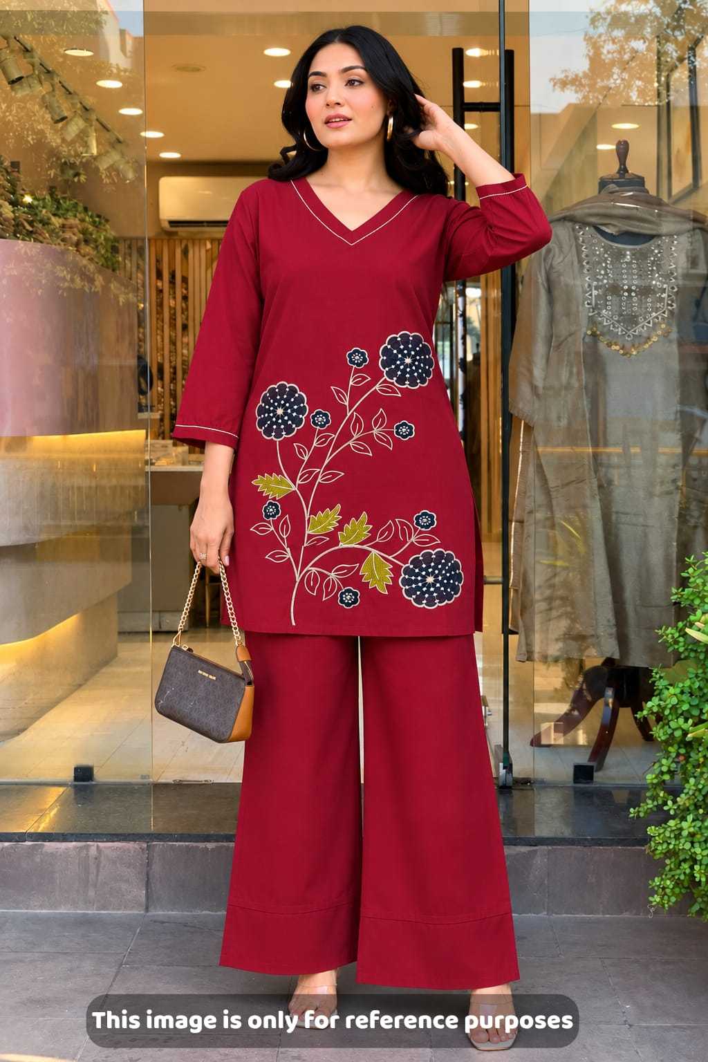 Naarira Jivanshi Pure Dobhi Cotton Embroidered Co-ord Set