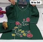 Naarira Jivanshi Pure Dobhi Cotton Embroidered Co-ord Set