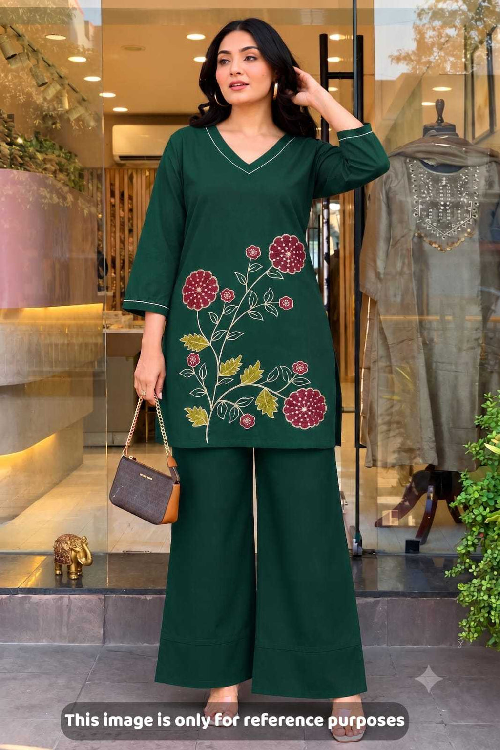 Naarira Jivanshi Pure Dobhi Cotton Embroidered Co-ord Set