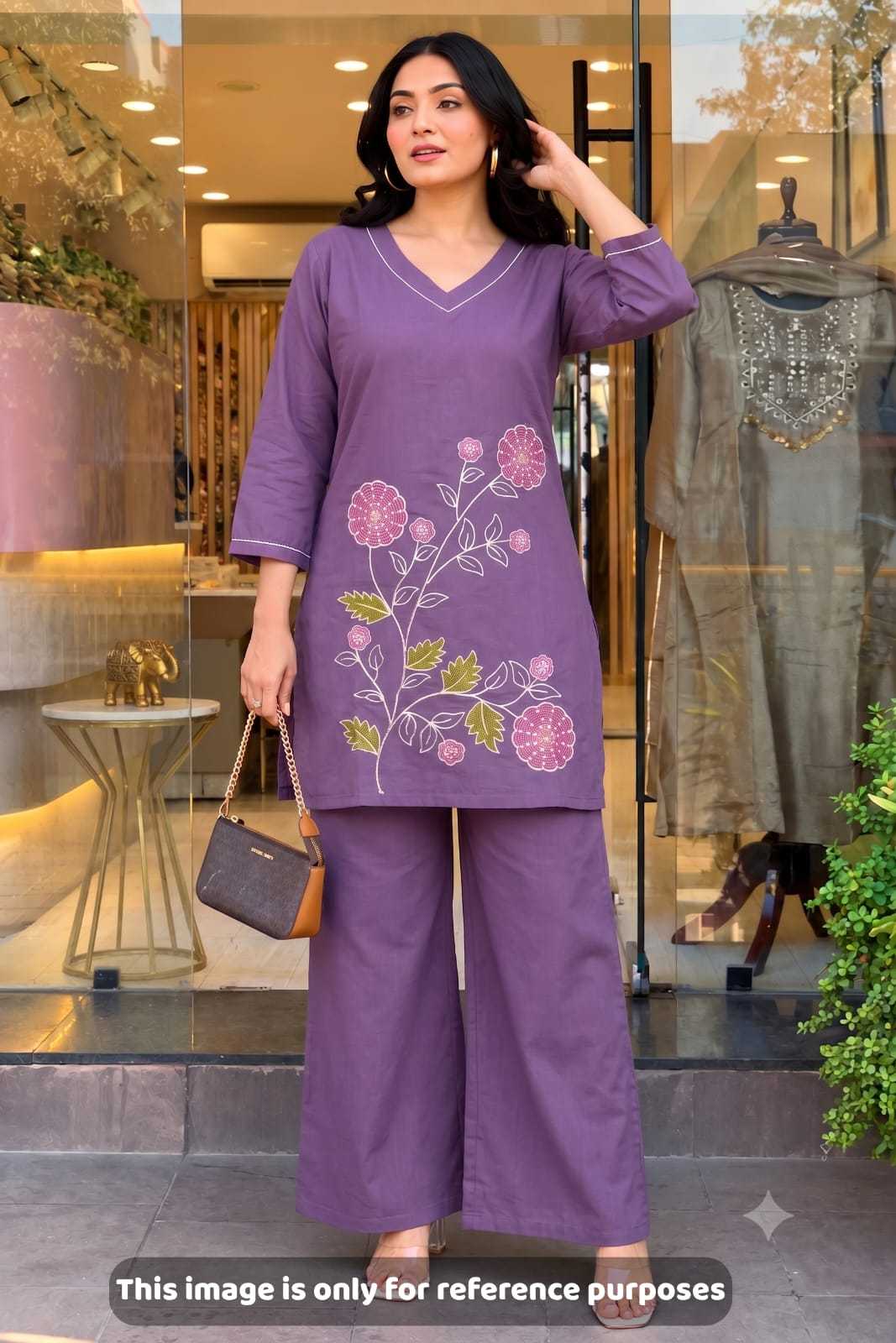 Naarira Jivanshi Pure Dobhi Cotton Embroidered Co-ord Set