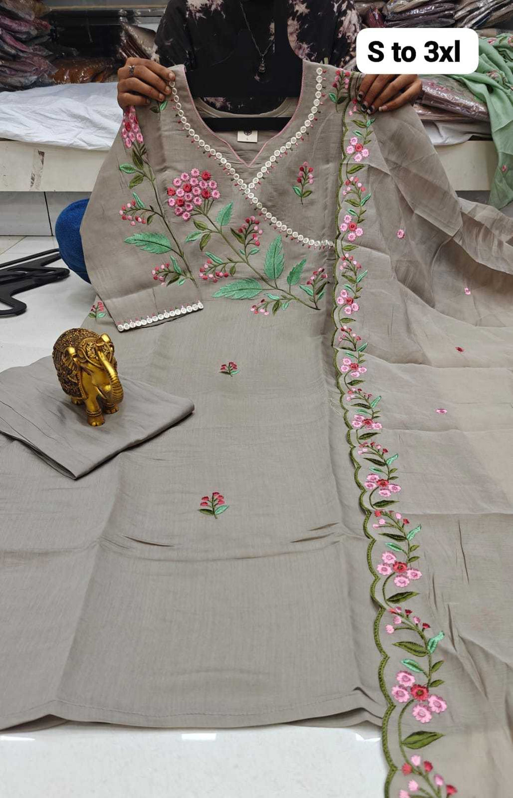 Naarira KESH147 Vinaya Chanderi Soft Designer Kurtis